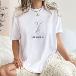 bts tshirt, life goes on, bts army tshirt, k-pop