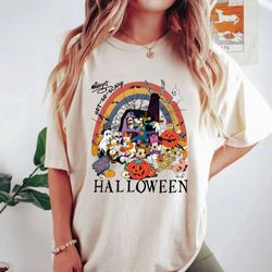 spooky mouse and friends comfort shirt, mickeys not so scary halloween shirt, di
