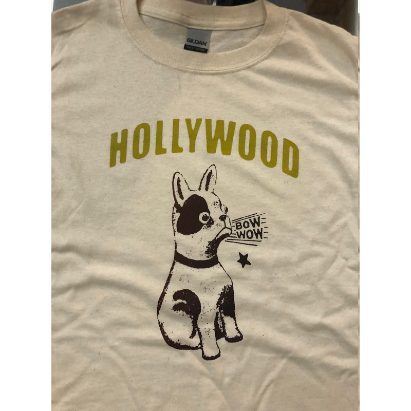 Hollywood California Cute Puppy Dog Screen Printed T Shirt in Men's Women's and Kids Sizes bulldog terrier mutt pug - 4.jpg