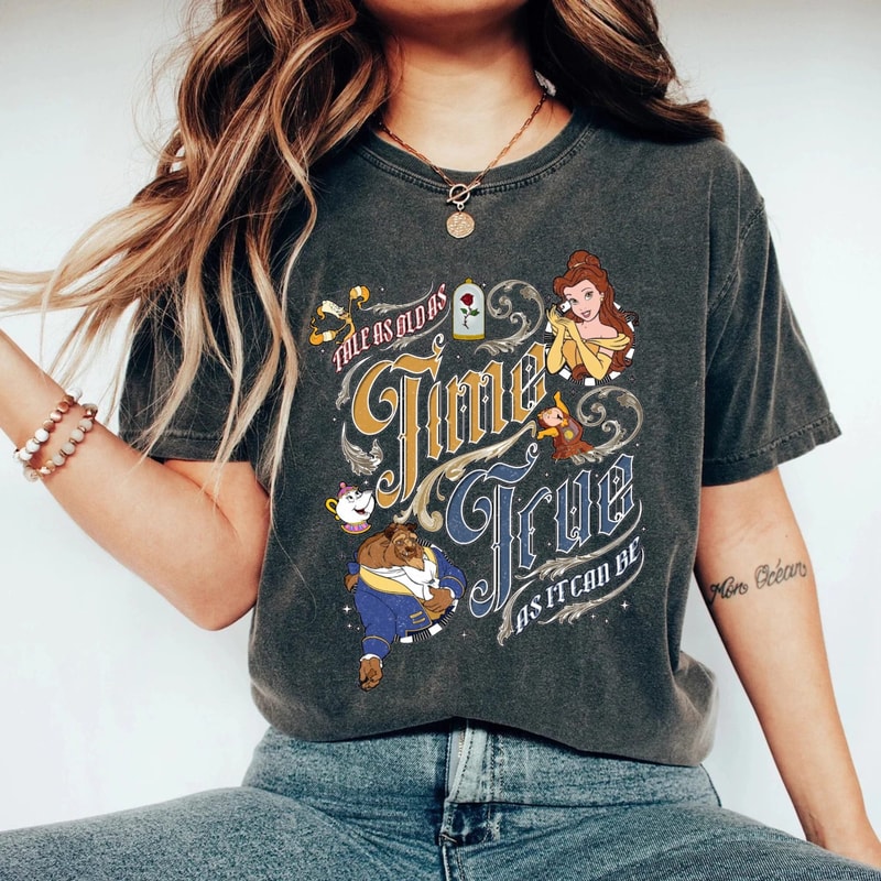 Vintage Tale as Old as Time Comfort ColorsĀ® Shirt, Beauty and The Beast Shirt, Belle Princess Shirt, Disney Princess Shirt,Disneyworld Shirt - 2.jpg