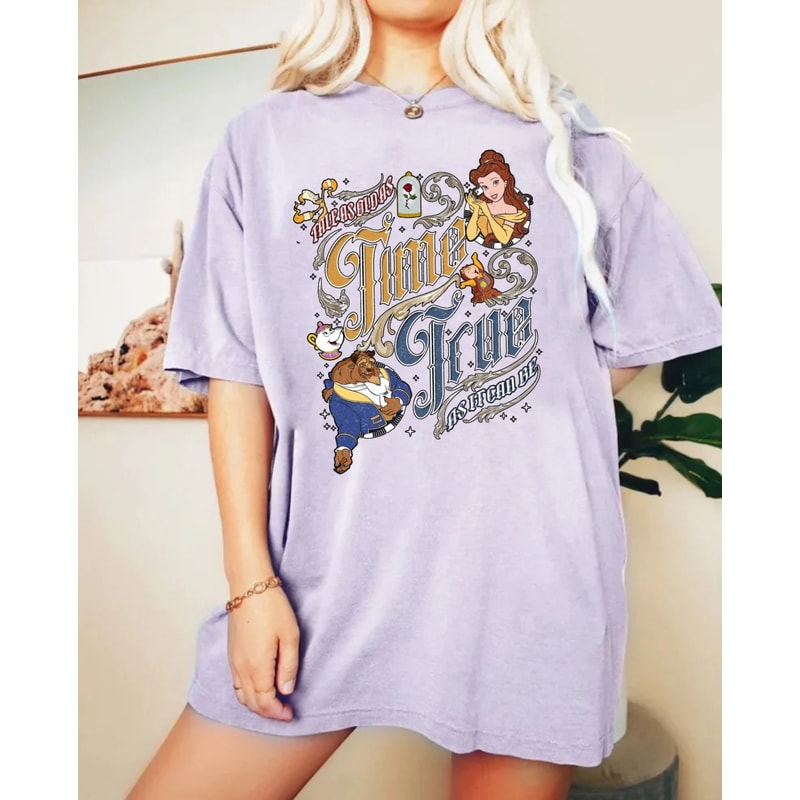 Vintage Tale as Old as Time Comfort ColorsĀ® Shirt, Beauty and The Beast Shirt, Belle Princess Shirt, Disney Princess Shirt,Disneyworld Shirt - 3.jpg