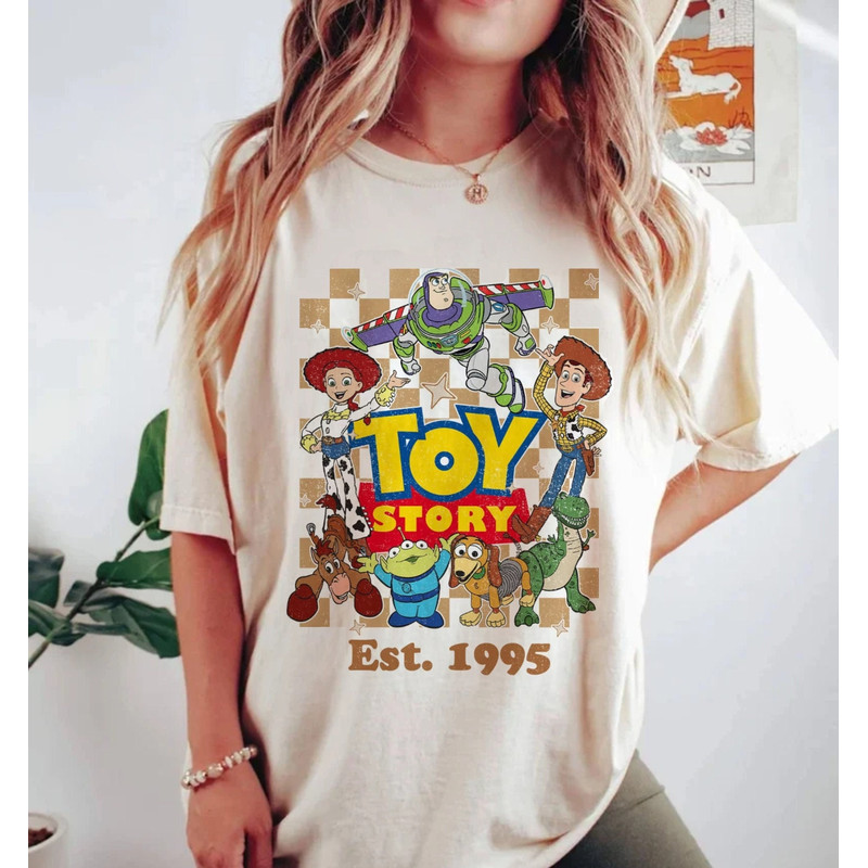 Vintage Toy Story Est 1995 Comfort ColorsĀ® Shirt, Disney Toy Story Shirt, Disney Friends Shirt, Disney World Shirt, Disney Family Shirt - 1.jpg