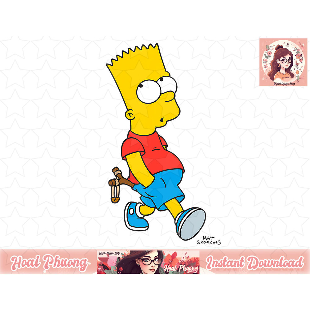 The Simpsons Bart Simpson With Slingshot png, instant download.jpg