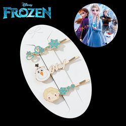 Disney Frozen Princess Anna Hairpin Children Dress Up Headdress Kid Snowman Head Accessories For Birthday