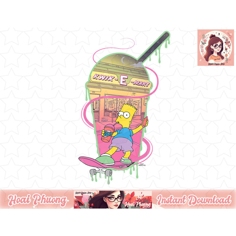 The Simpsons Bart Simpsons Kwik-E-Mart Squishee png, instant download.jpg