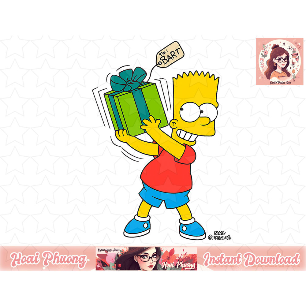 The Simpsons Bart Simpsons Present Time Holiday png, instant download.jpg