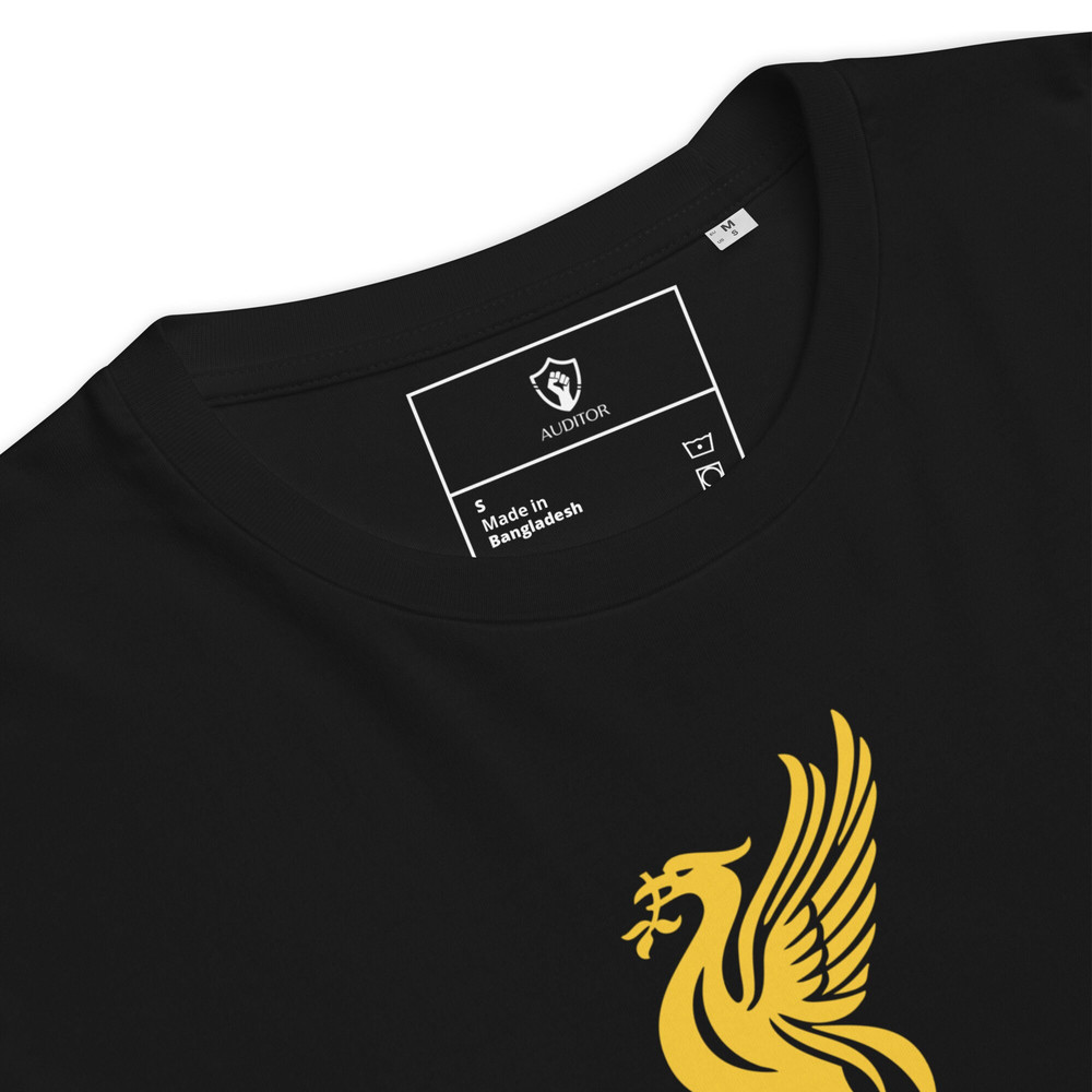 LFC Liverpool FC Black and Gold Unisex organic cotton t-shirt - 8.jpg