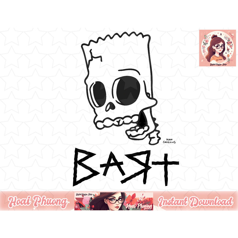 The Simpsons Bart Skeleton V1 png, instant download.jpg