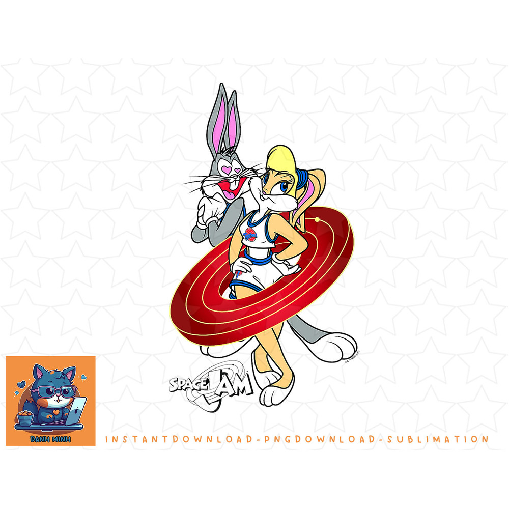 Space Jam Classic Bugs And Lola Bunny Heart Eyes Logo png, sublimation, digital download.jpg