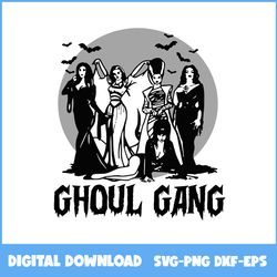 ghoul gang squad halloween svg, morticia addams lily munster vampira & elvira svg, halloween svg, ai digital file