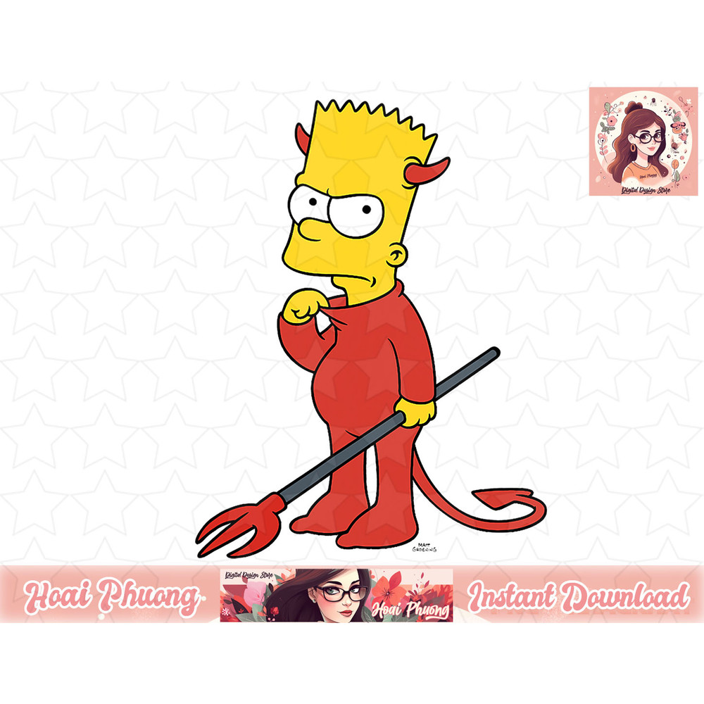 The Simpsons Bart The Devil C2 png, instant download.jpg
