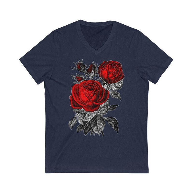 Red Rose Flower Botanical Floral T Shirt - 6.jpg