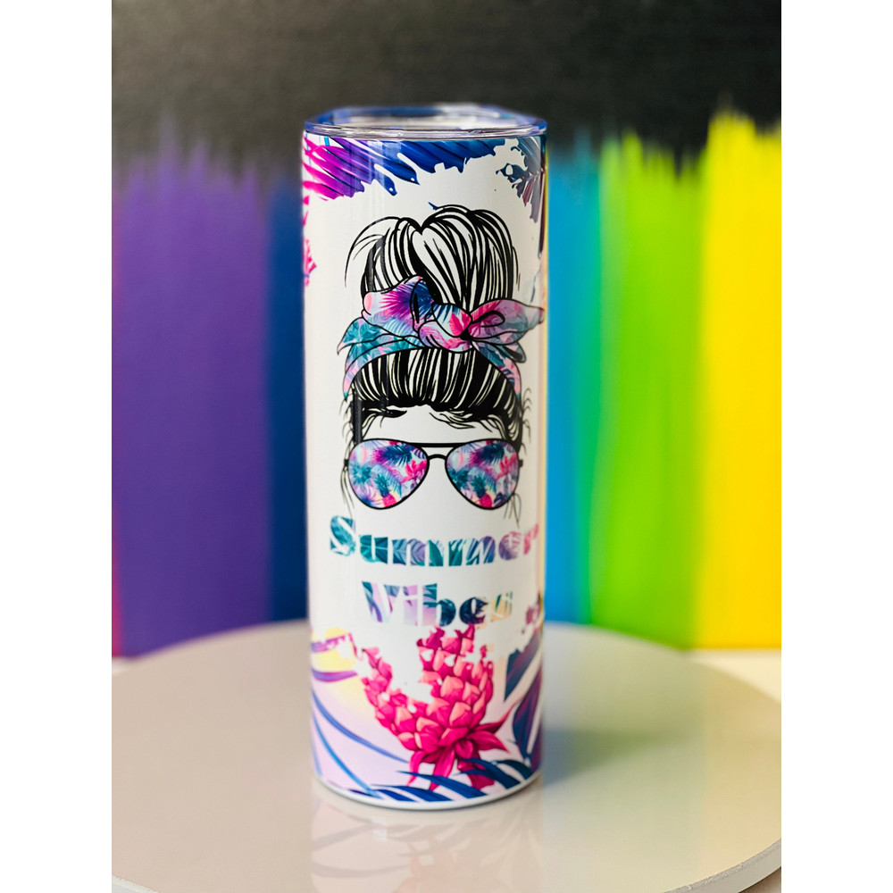 Summer Vibes Tumbler, Summer Vibes Skinny Tumbler.png