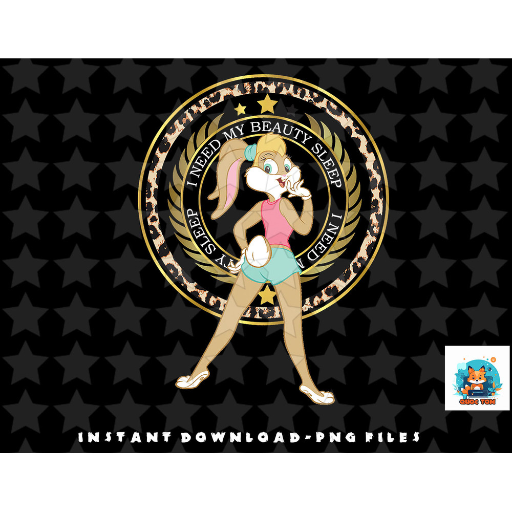 US Looney Tunes Lola Bunny Beauty Sleep 01 DARK_H png, sublimation, digital download.jpg