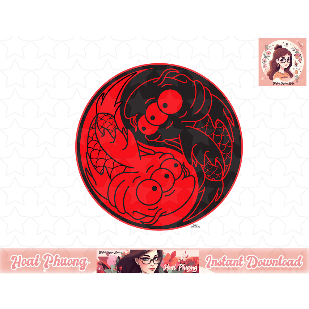 The Simpsons Blinky the Koi Fish Yin Yang 90s png, instant download.jpg