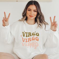 retro zodiac horoscope sweatshirt, vintage virgo s