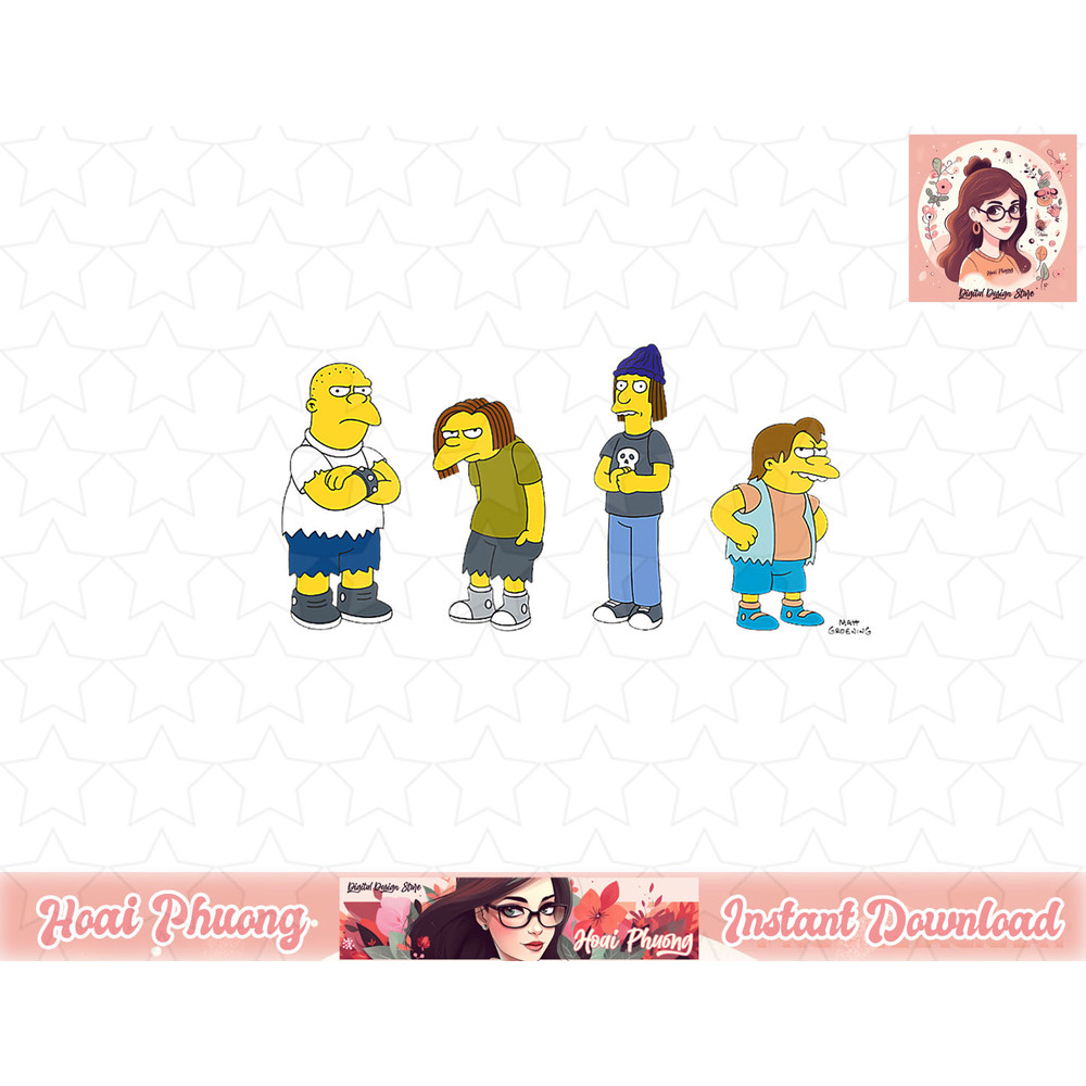 The Simpsons Bullies Line Up png, instant download.jpg