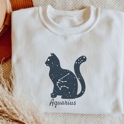 zodiac horoscope cat mom sweatshirt, zodiac sign a
