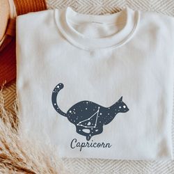 zodiac horoscope cat mom sweatshirt, zodiac sign c