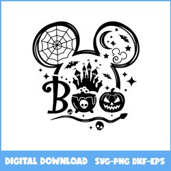 halloween boo mickey ear svg, mickey mouse svg, disney halloween svg, disney svg, halloween svg, ai digital file