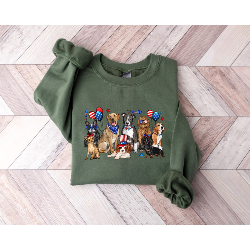 4th of July Dogs Sweatshirt, 4th of July Paws Shirt, Happy 4th of July Shirt, Fur 4th of July, 4th of July Gifts, Independece Day Sweatshirt - 1.jpg