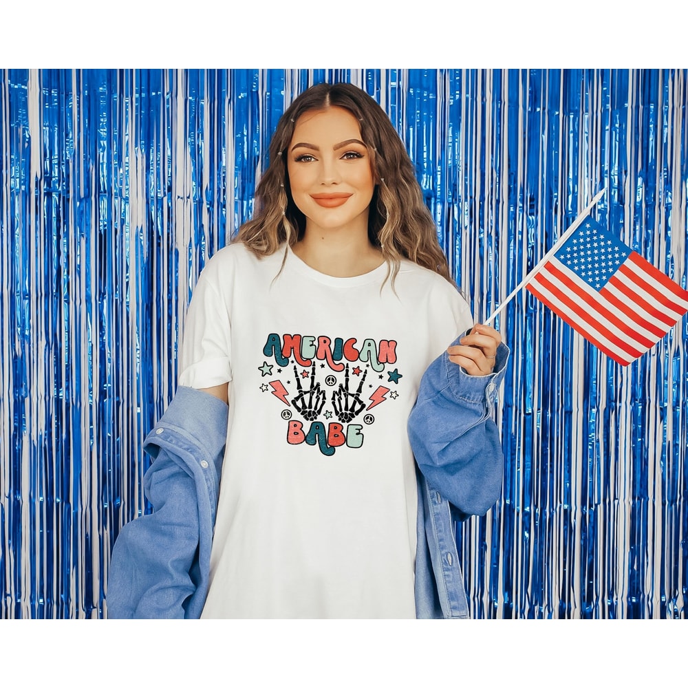 American Babe 4th of July Graphic Tee, Fourth of July TShirt, 4th of July Top, Patriotic USA Shirt, Independence day Graphic, July 4th Shirt - 1.jpg