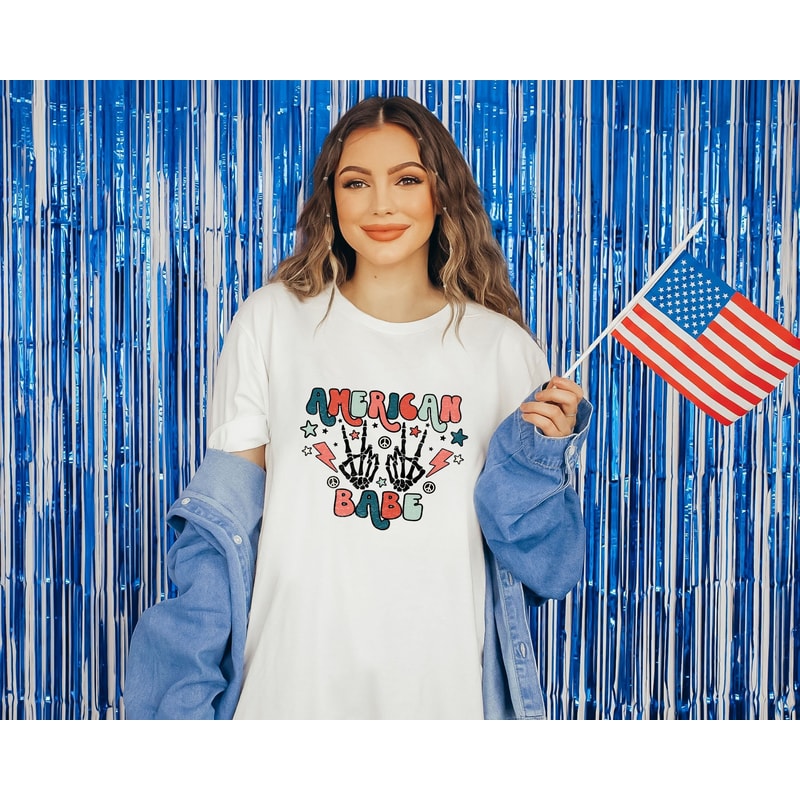 American Babe 4th of July Graphic Tee, Fourth of July TShirt, 4th of July Top, Patriotic USA Shirt, Independence day Graphic, July 4th Shirt - 1.jpg