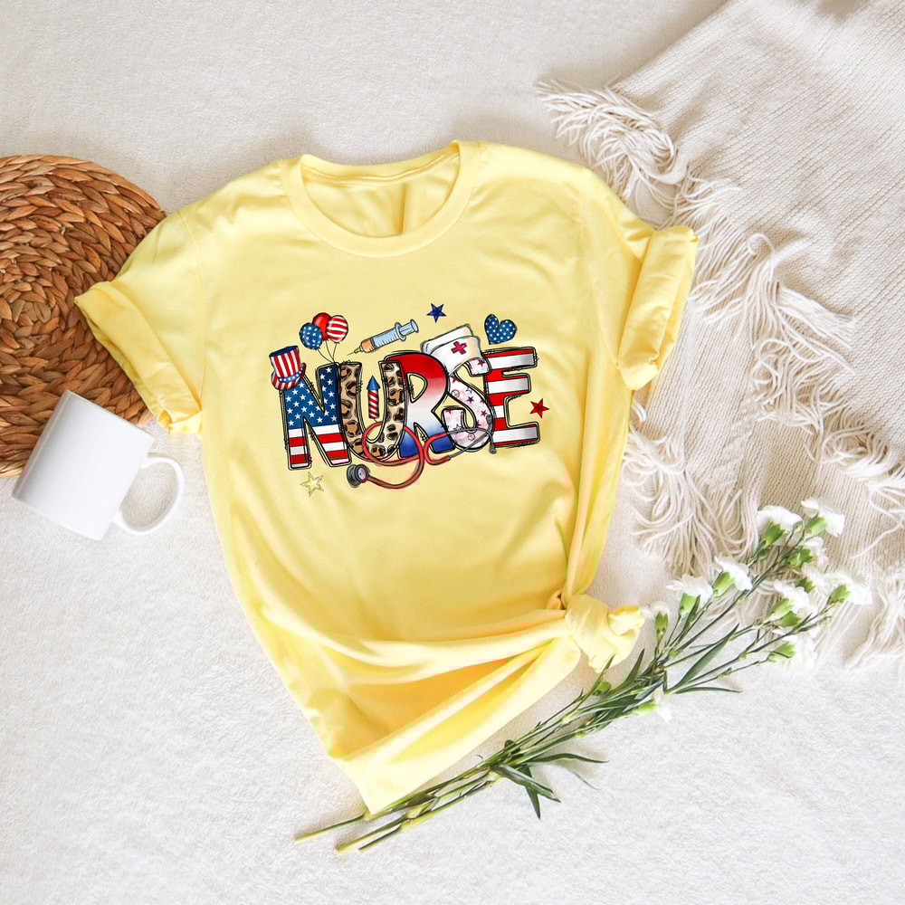 All American Nurse Shirt, 4th of July Shirt for Nurse, Medical 4th of July Shirt, Icu Nurse Shirts, Patriotic Nurse Tshirt, Independence Day - 3.jpg