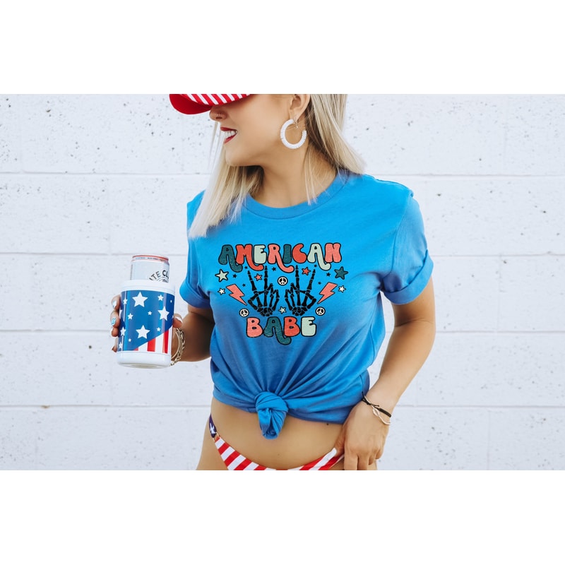 American Babe 4th of July Graphic Tee, Fourth of July TShirt, 4th of July Top, Patriotic USA Shirt, Independence day Graphic, July 4th Shirt - 2.jpg