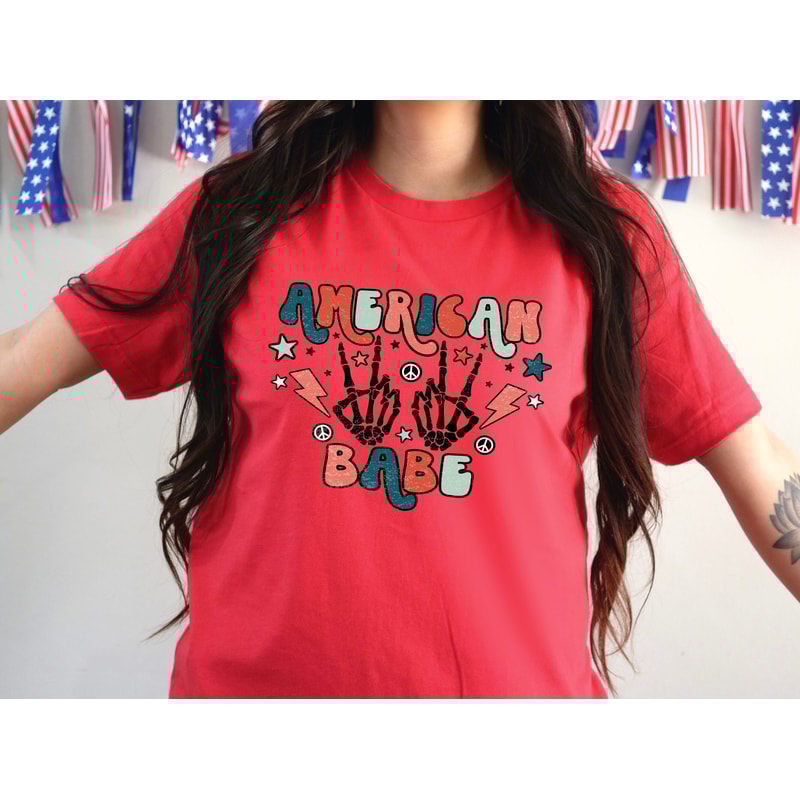 American Babe 4th of July Graphic Tee, Fourth of July TShirt, 4th of July Top, Patriotic USA Shirt, Independence day Graphic, July 4th Shirt - 3.jpg