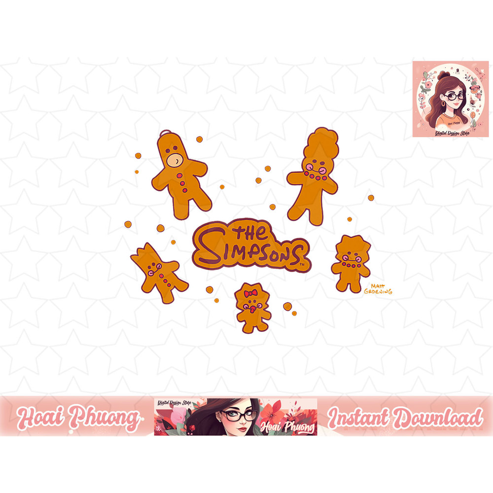 The Simpsons Christmas Gingerbread Cookies Characters png, instant download.jpg