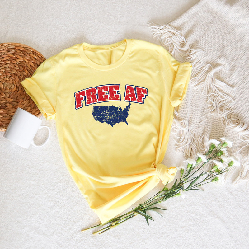 Free AF Shirt, Happy 4th of July, Funny 4th of July Shirt, Independence Day Tee, Trendy USA Tee, 4th of July Gift, Usa Map, America Crewneck - 3.jpg
