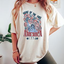 home of the free america 1776 shirt, happy 4th of