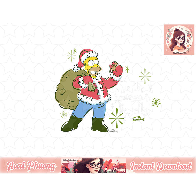 The Simpsons Christmas Homer Tis The Jelly Season png, instant download.jpg