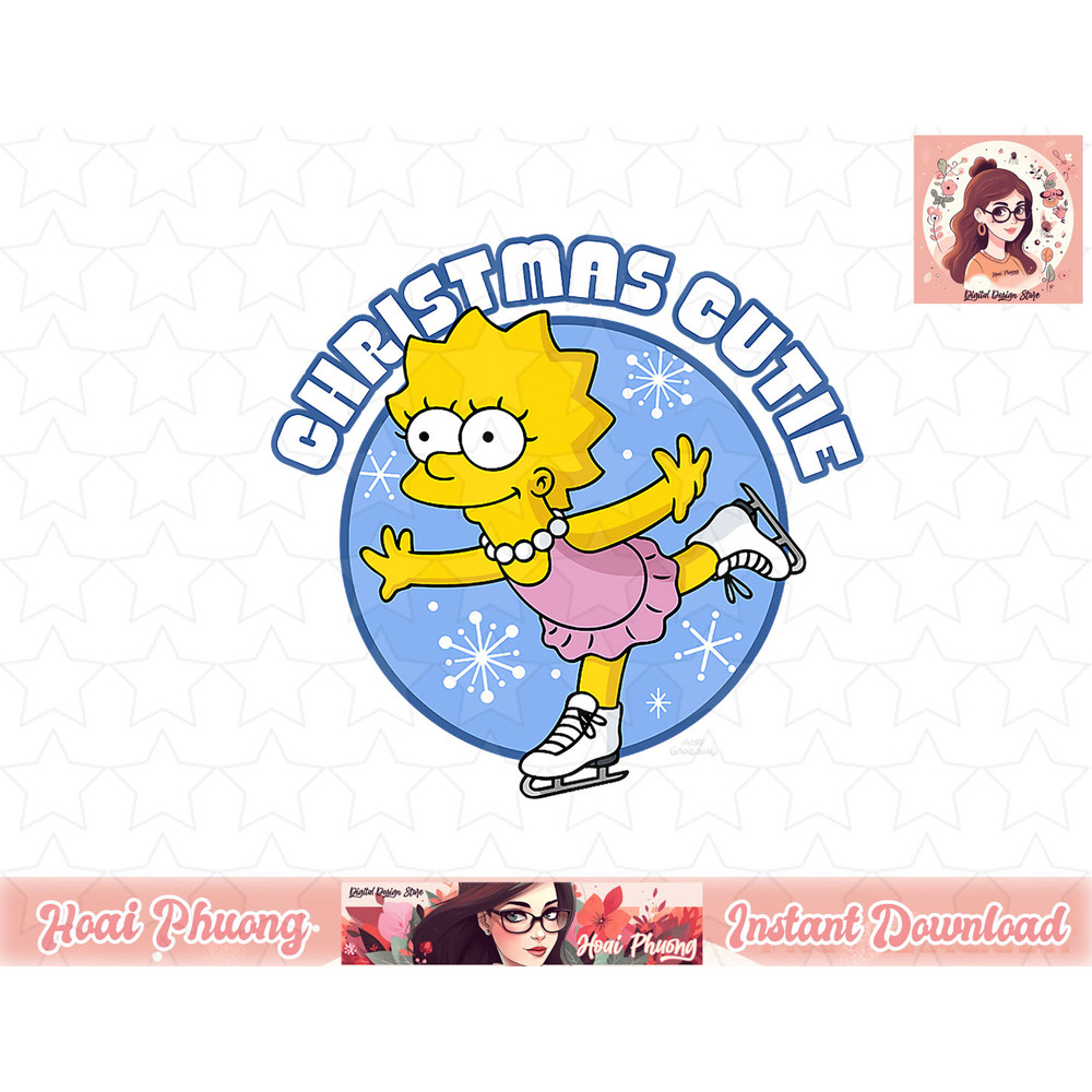The Simpsons Christmas Lisa Christmas Cutie Ice Princess V2 png, instant download.jpg