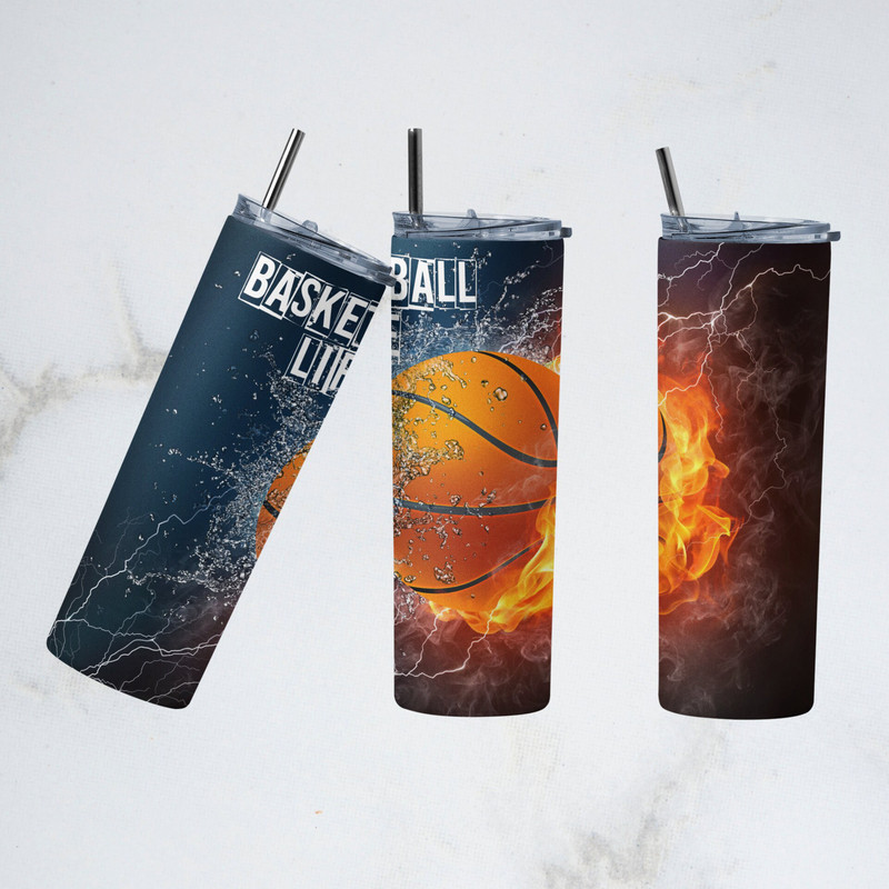 Basketball Tumbler, Basketball Skinny Tumbler Basketball Inspired Apparel Tumbler.png