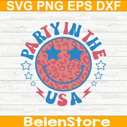 party 4th of july svg, 4th of july face svg, independence day svg, cricut, svg files, cut file, dxf, png, svg, digital
