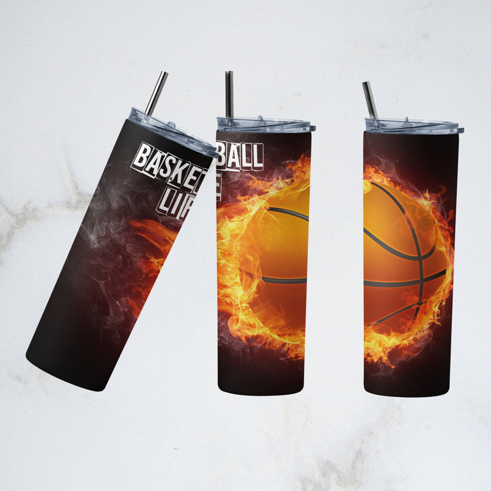 Basketball Tumbler, Basketball Skinny Tumbler Basketball Slam Tumbler.png