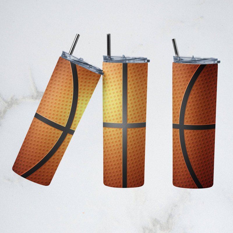 Basketball Tumbler, Basketball Skinny Tumbler Basketball Style Game Tumbler.png