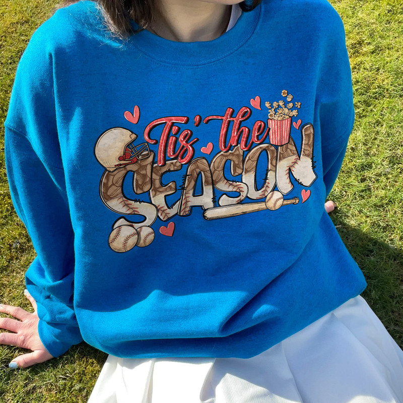 Baseball Tis The Season Shirt, Mom Baseball Shirts, Baseball T Shirt, Mom Baseball Tee, Softball Mom, Baseball Lover Shirt, Game Day Hoodie - 4.jpg