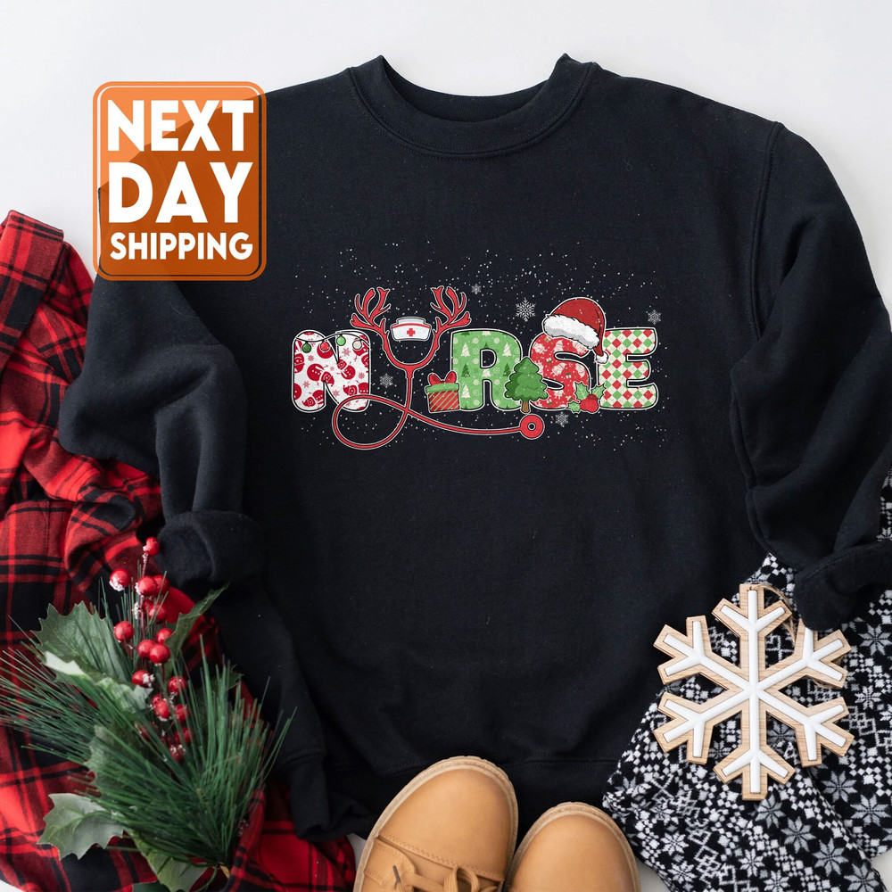Best Christmas Gift For Nurse Sweatshirt, Nicu Nurse T-shirt, Nurse Life Christmas Shirt, Christmas Er Nurse Crewneck Hoodie - 1.jpg