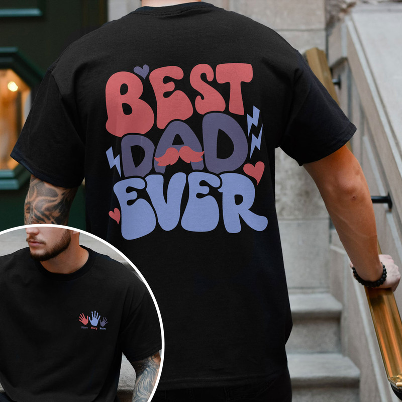 Best Dad Ever Shirt, Custom Dad Shirt With Kids Names Shirts, Custom Kids Names Shirt, Father’s Day Shirt, Cool Dads Club T Shirt - 5.jpg