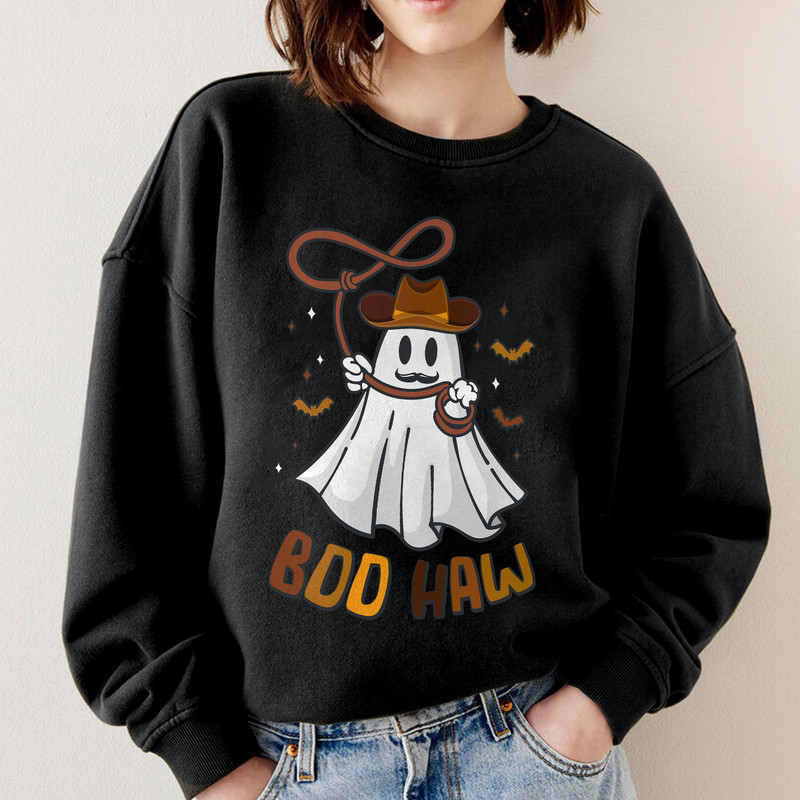 Boo Haw Western Halloween Sweatshirt, Spooky Halloween Mom Shirt, Vintage Sweater, Mama Shirt, Womens Cute Pumpkin Halloween Graphic - 4.jpg