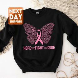 breast cancer sweatshirt, pink ribbon sweatshirt, breast cancer awareness sweatshirt,
