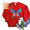 Butterfly USA Flag Cute 4th Of July Funny American Girl Sweatshirt - 1.jpg