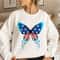Butterfly USA Flag Cute 4th Of July Funny American Girl Sweatshirt - 4.jpg