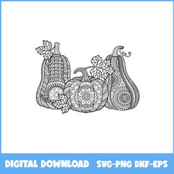 halloween pumpkin mandala style svg, pumpkin svg, halloween svg, ai digital file