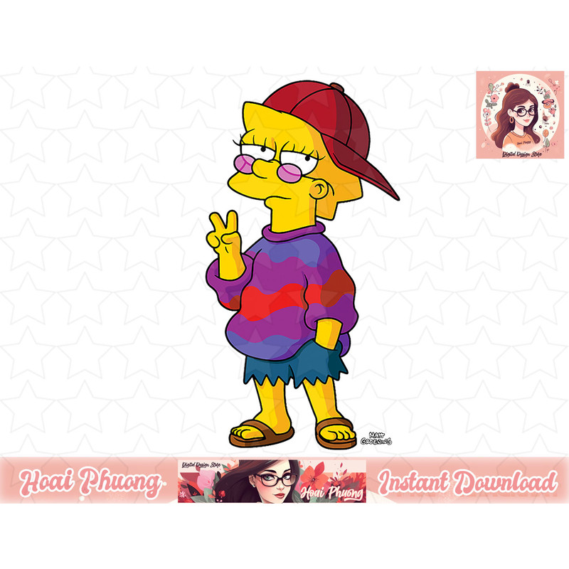 The Simpsons Cool Kid Lisa png, instant download.jpg