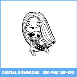 halloween sally girl and jack skellington svg, sally svg, jack skellington svg, halloween svg, ai digital file