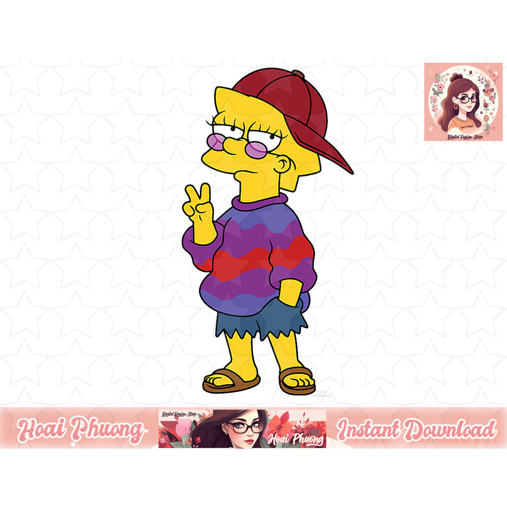The Simpsons Cool Lisa C2 png, instant download.jpg